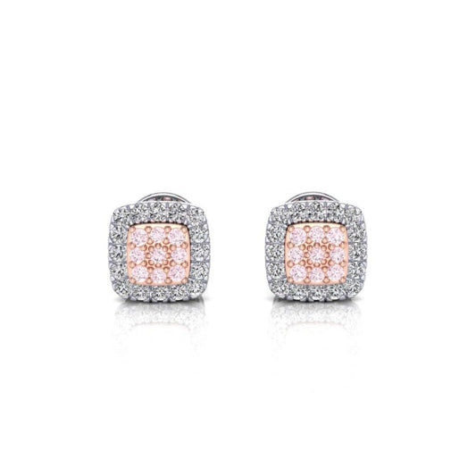 Eminence Pinks Square Earrings