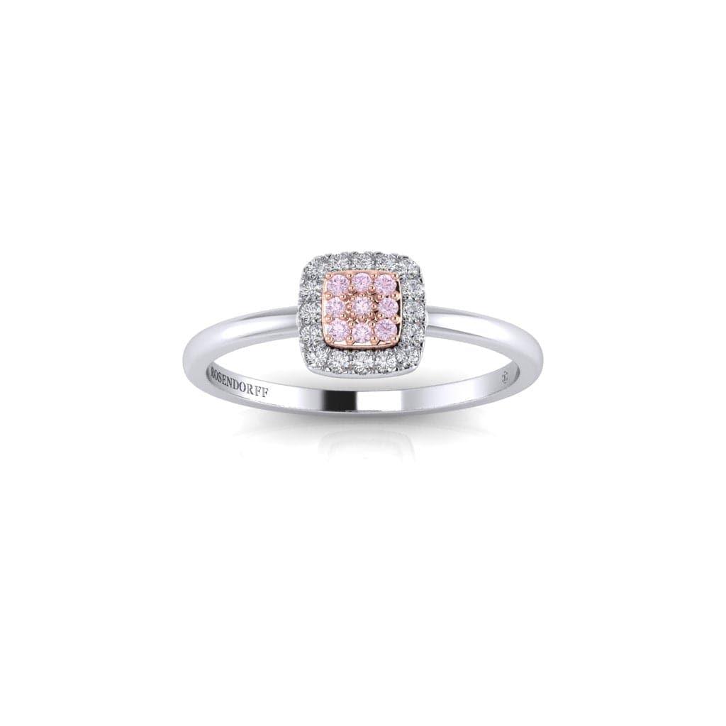Eminence Pinks Diamond Square Ring