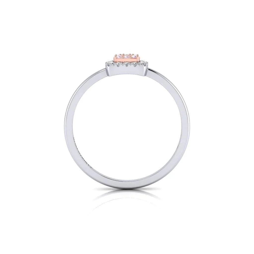 Eminence Pinks Diamond Square Ring