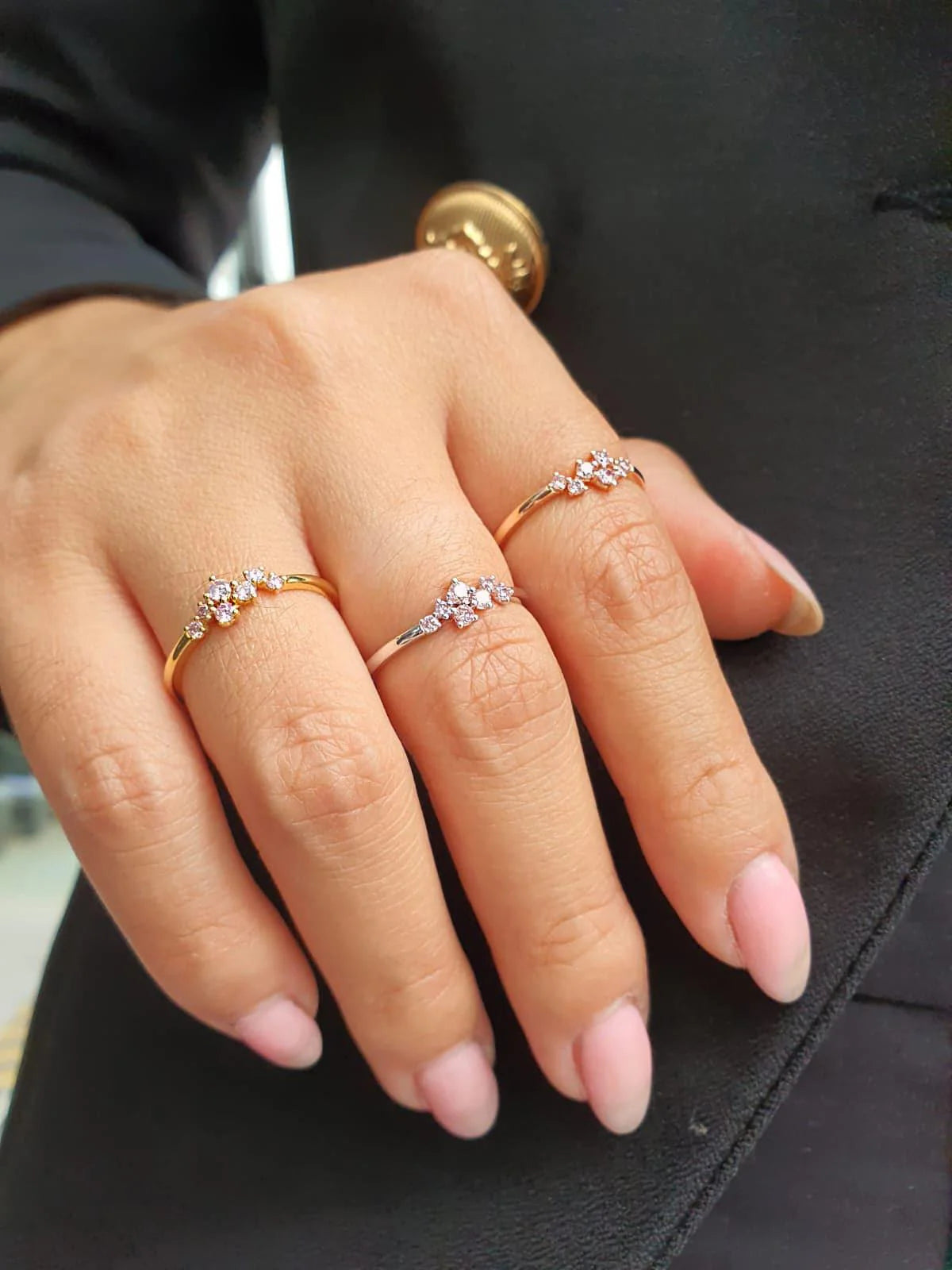 Eminence Pinks Scattered Diamond Ring