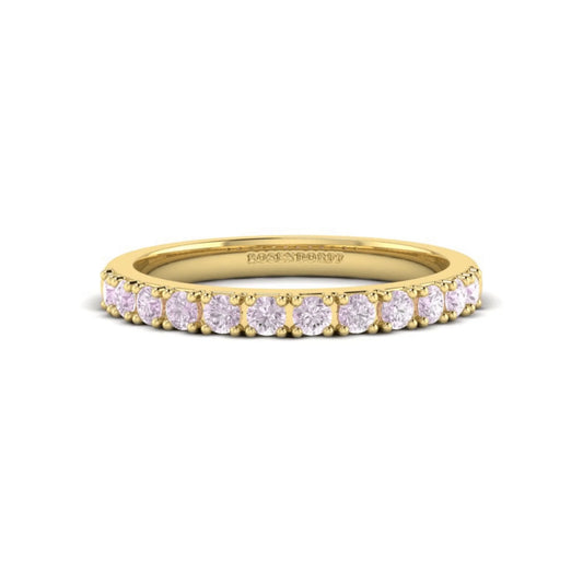 Eminence Pinks Diamond Band in Yellow Gold