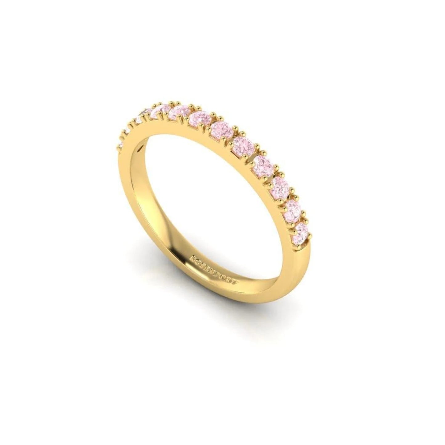 Eminence Pinks Diamond Band in Yellow Gold