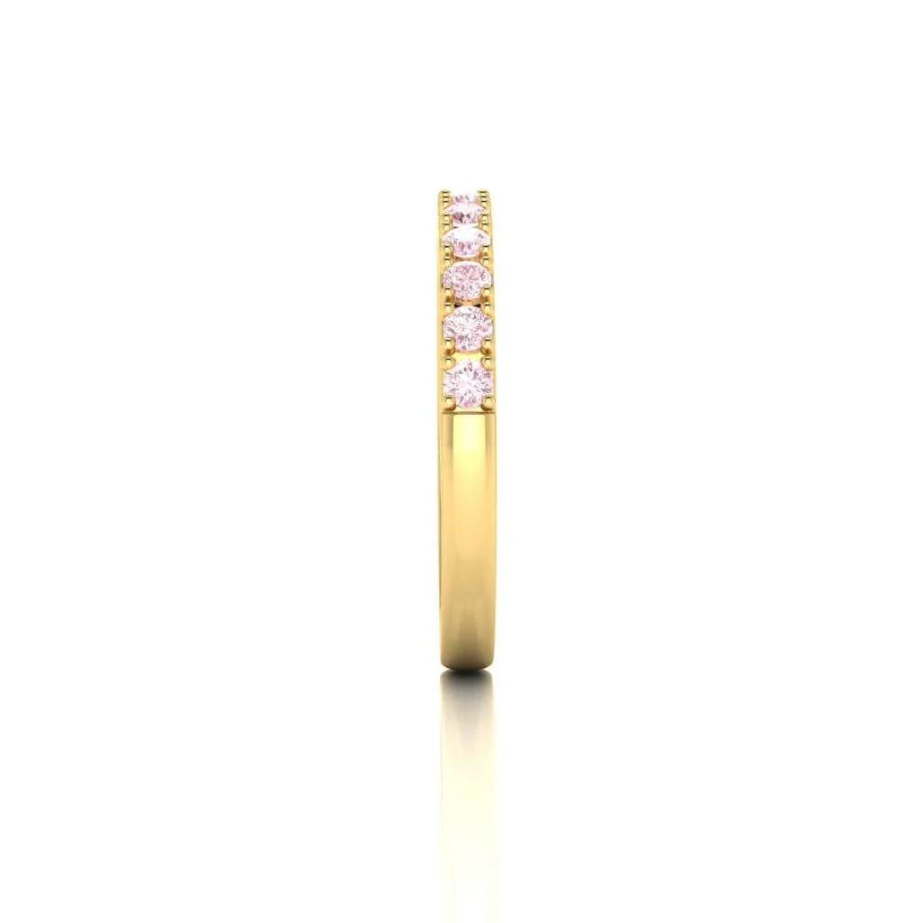 Eminence Pinks Diamond Band in Yellow Gold