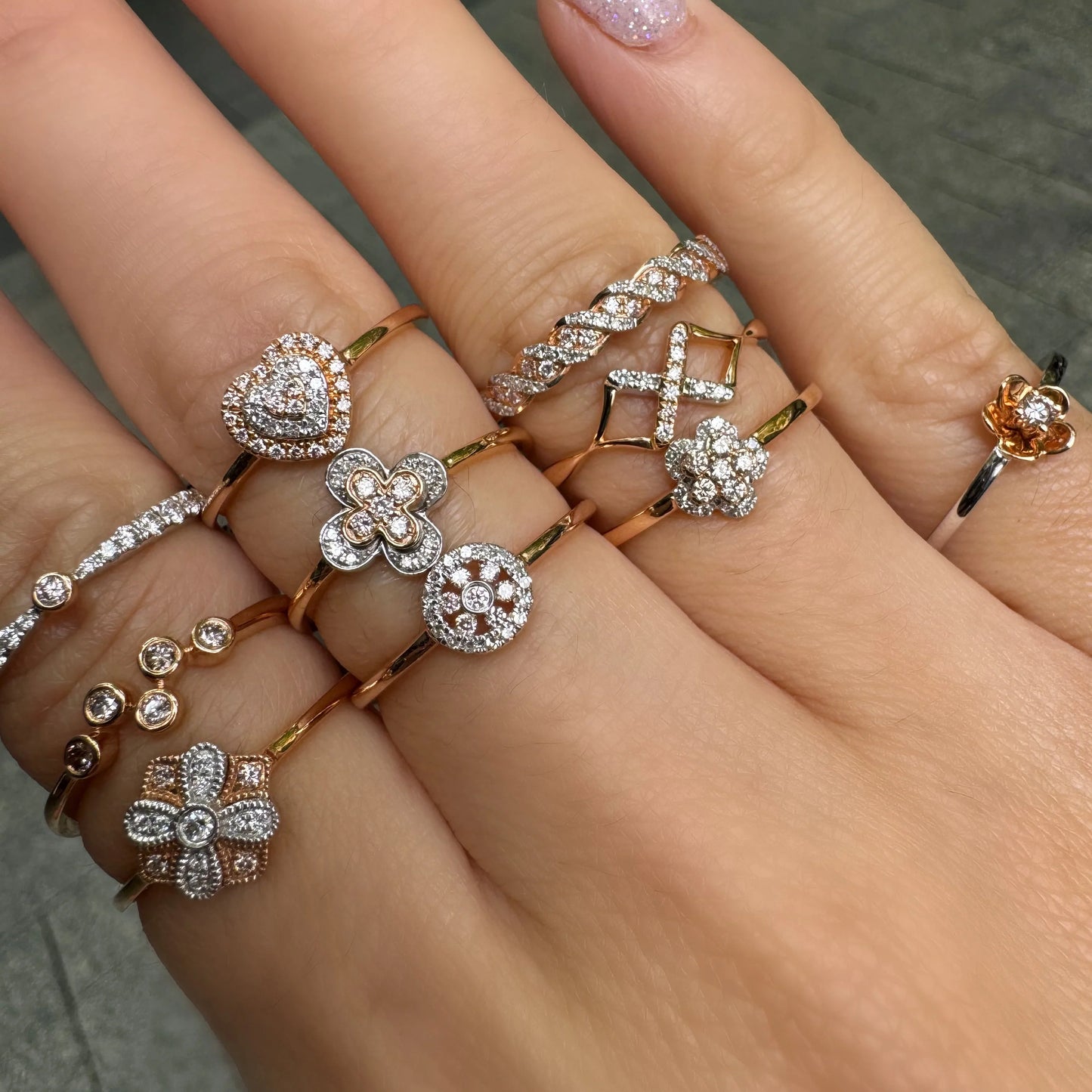 Eminence Pinks Clover Ring