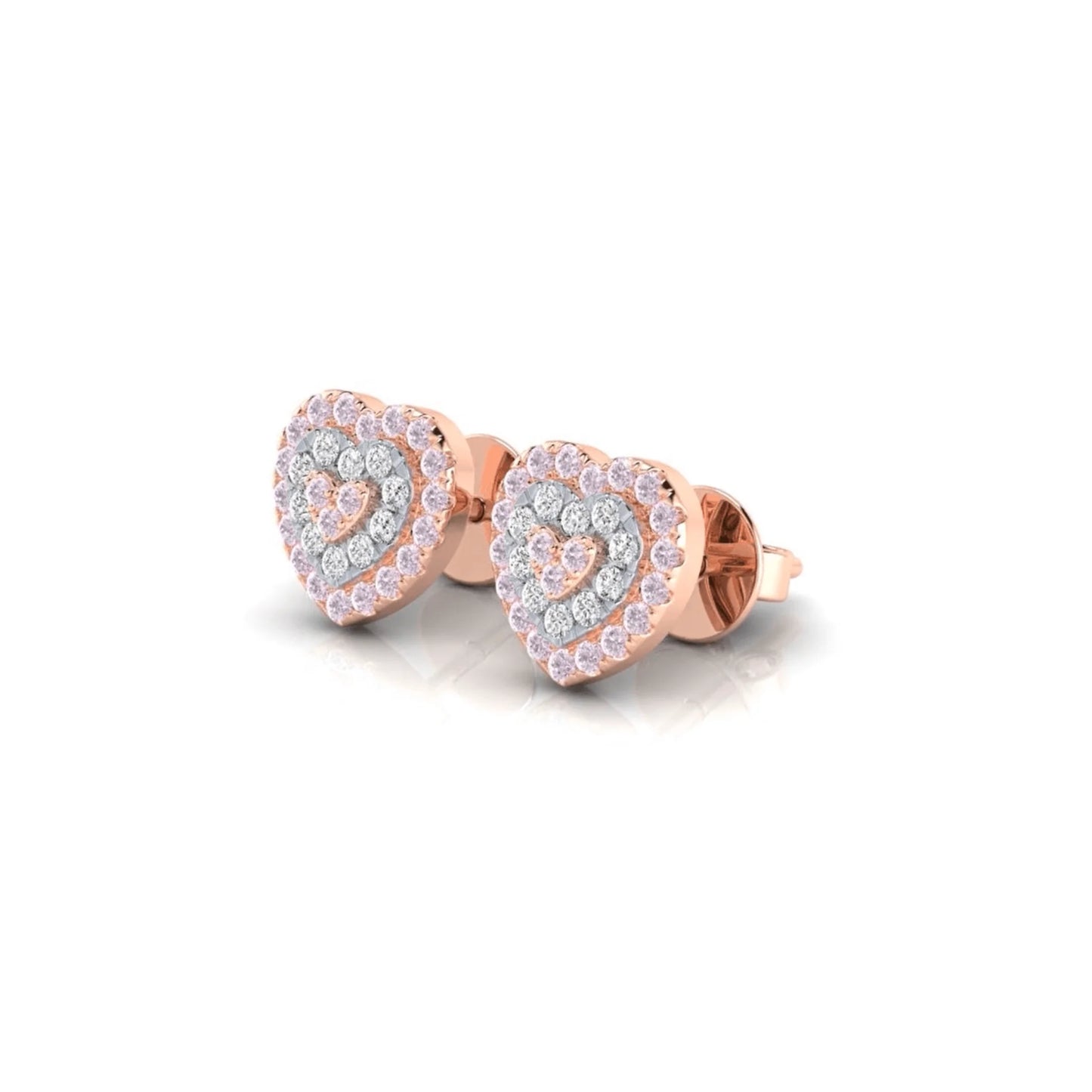 Eminence Pinks Heart Earrings