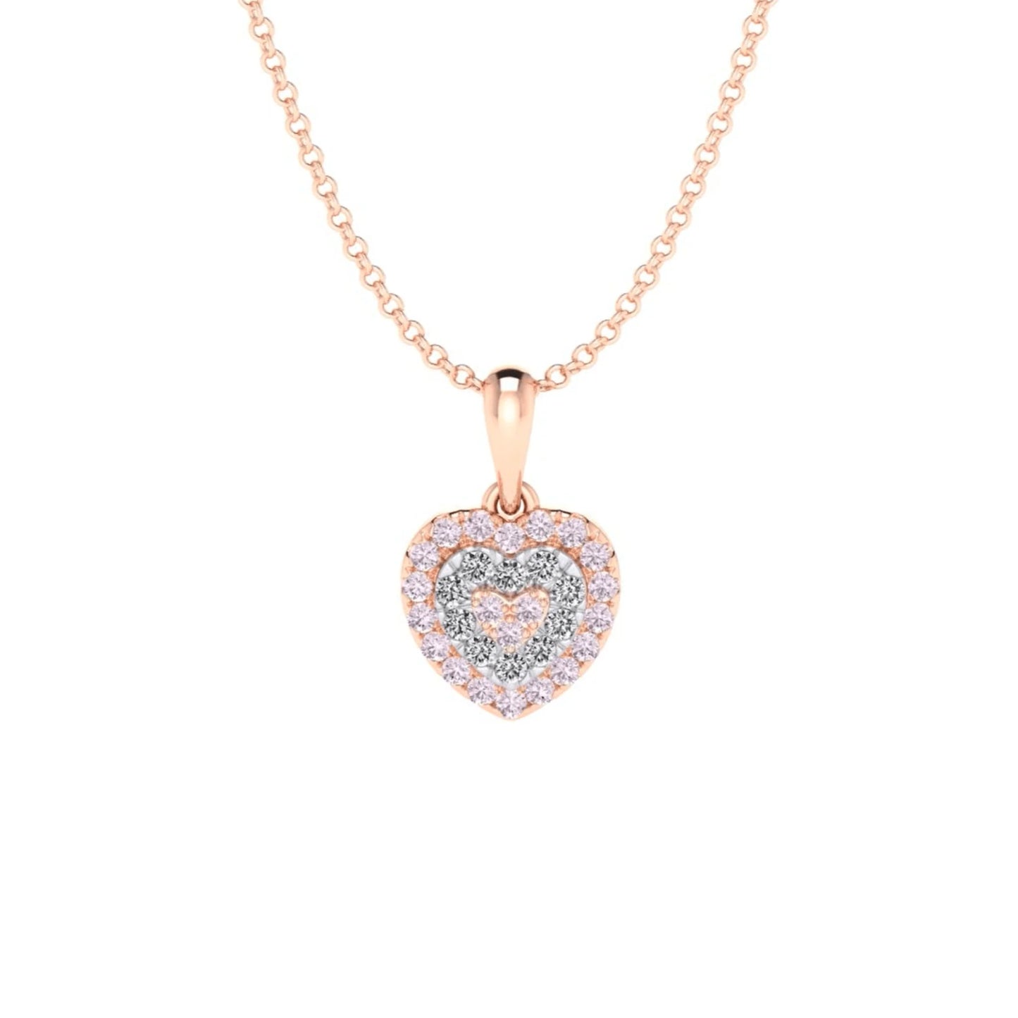 Eminence Pinks Heart Pendant