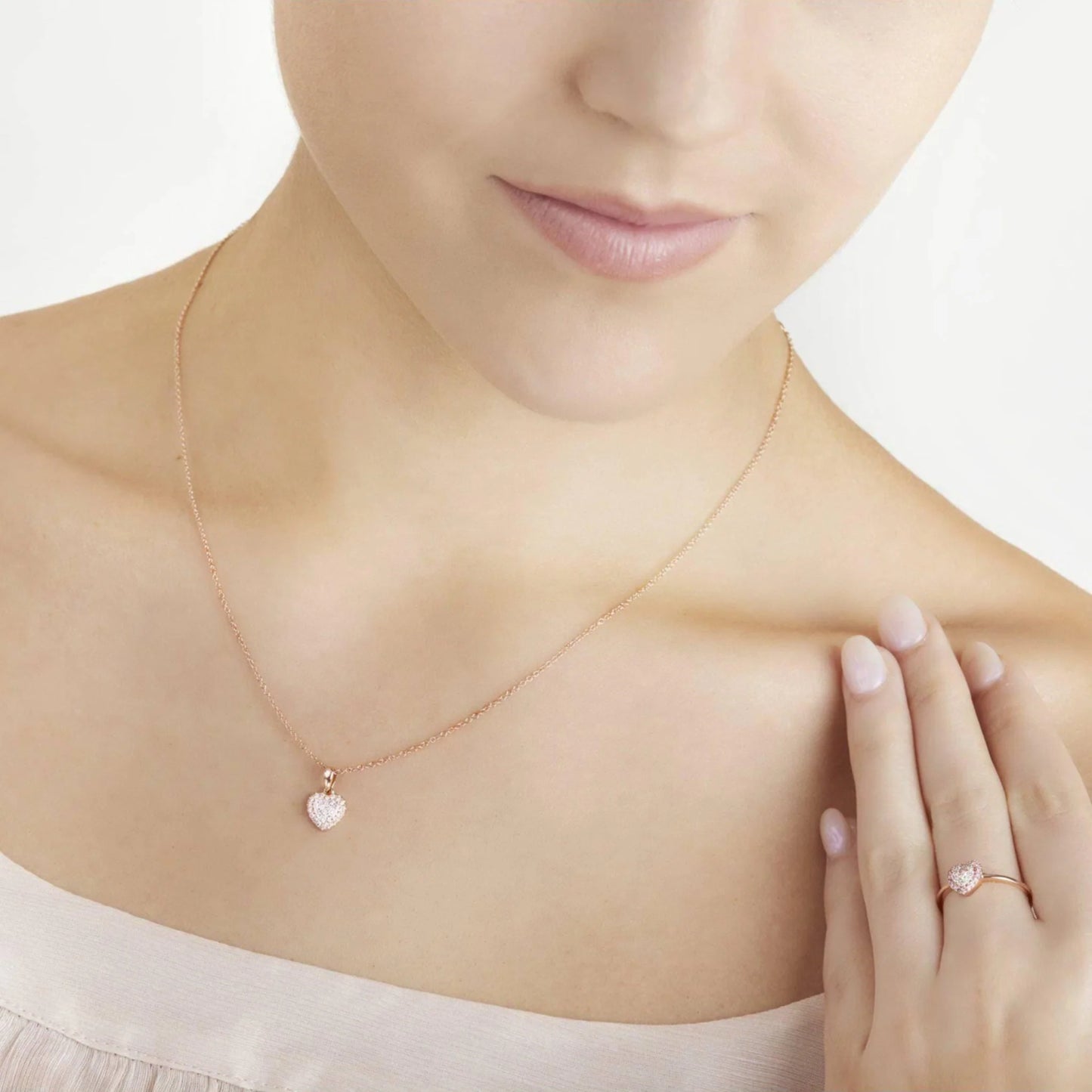 Eminence Pinks Heart Pendant