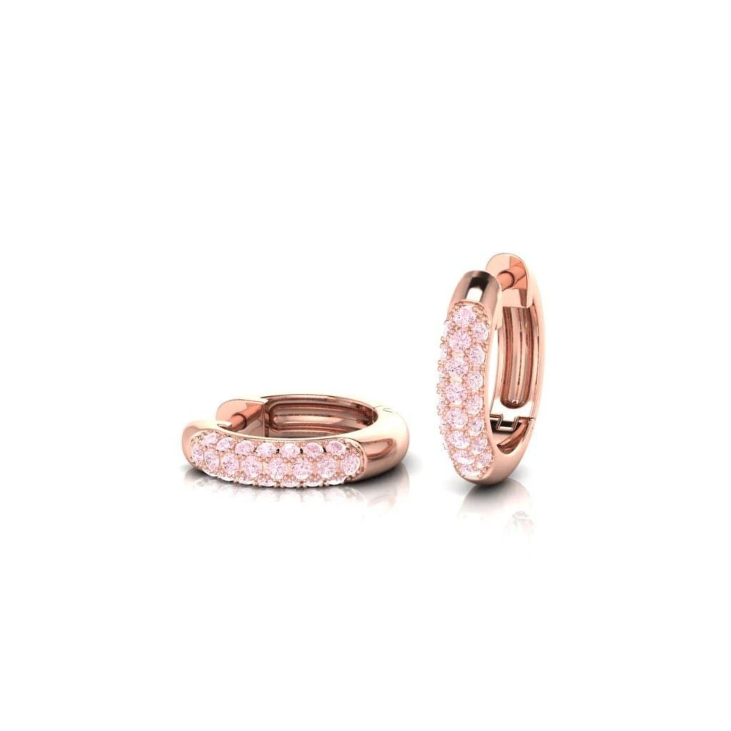 Eminence Pinks Multi Pave Small Huggies