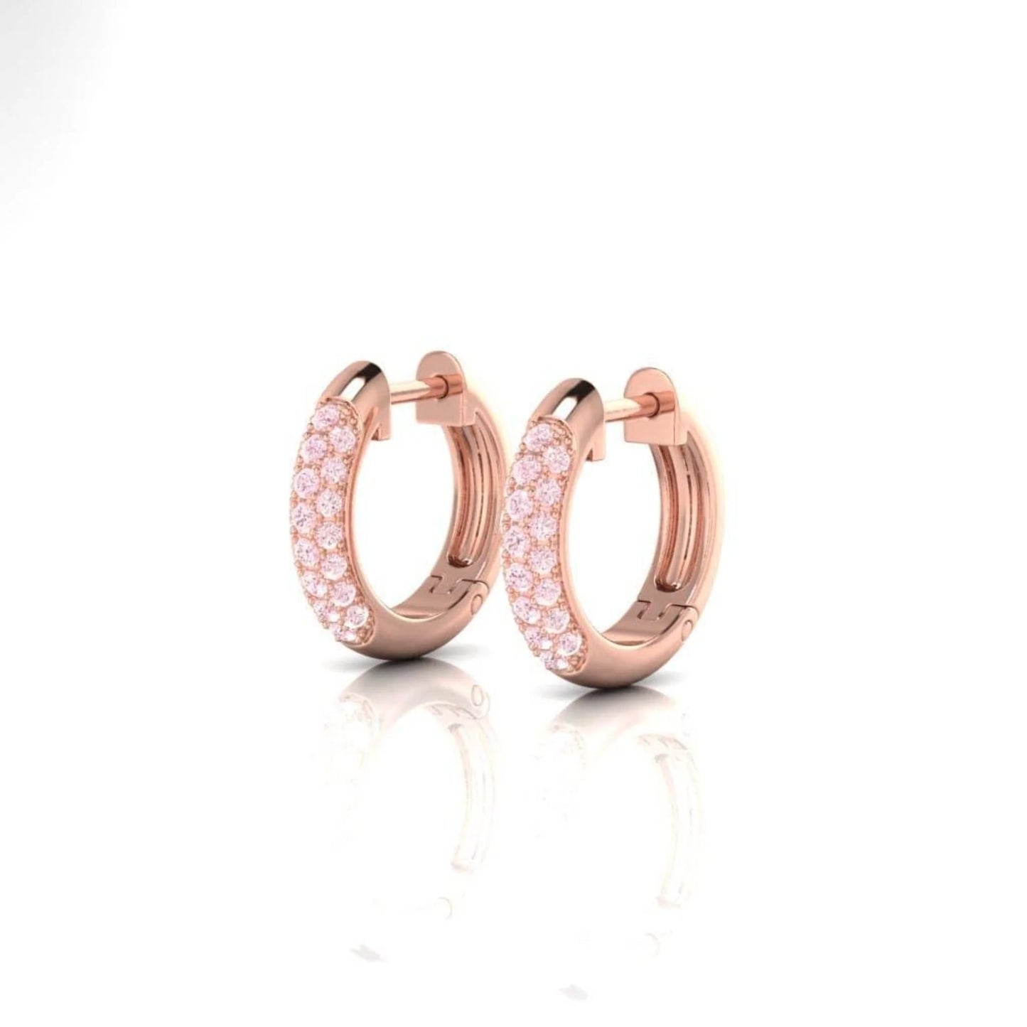 Eminence Pinks Multi Pave Small Huggies