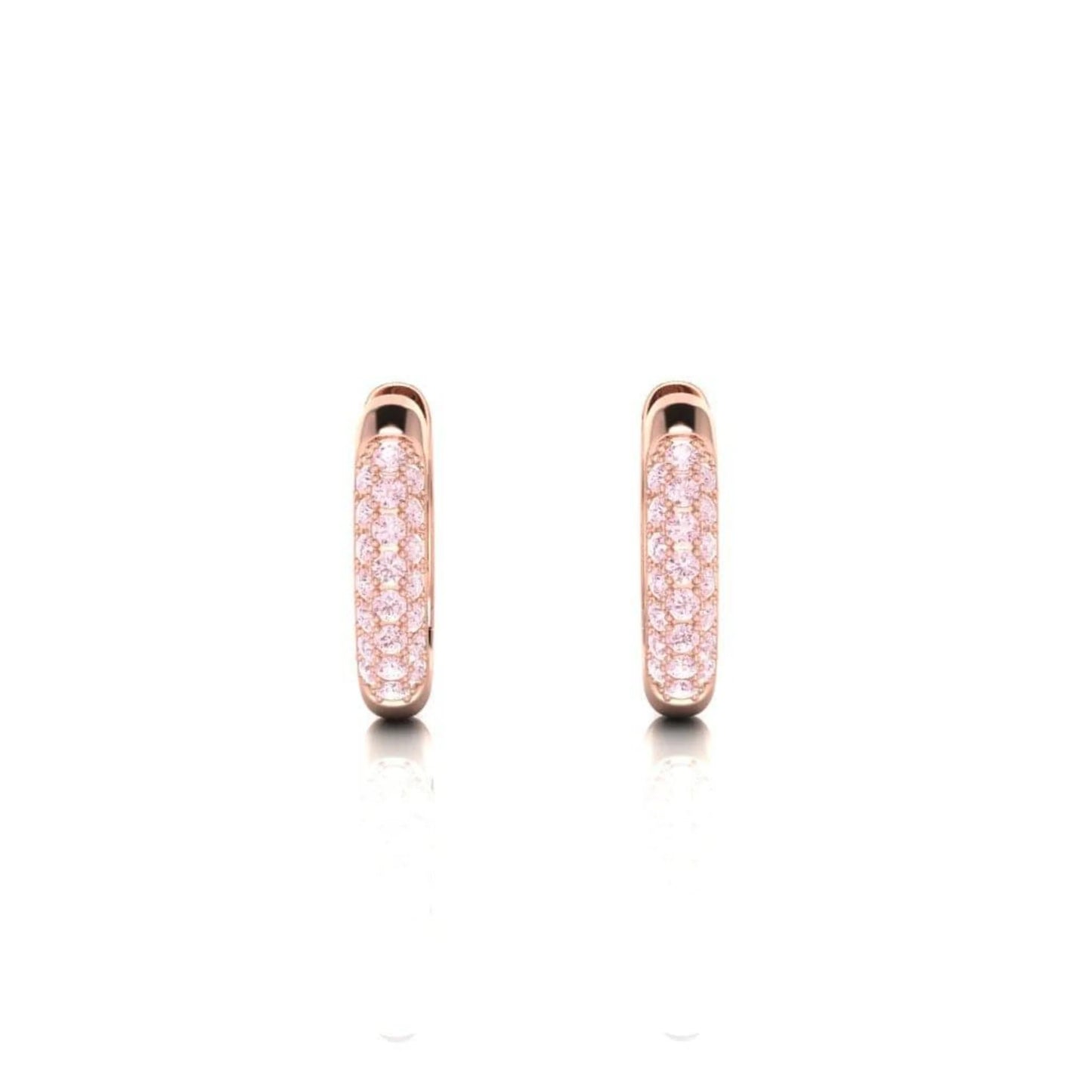 Eminence Pinks Multi Pave Small Huggies