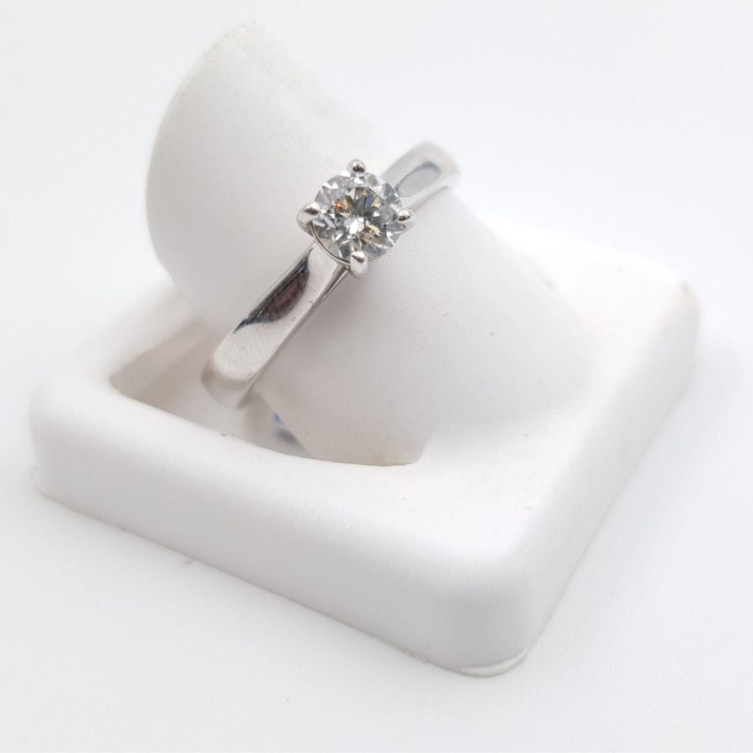 Classic Solitaire Diamond Engagement Ring in 9ct White Gold I 0.4ct total 1B00127/A-1