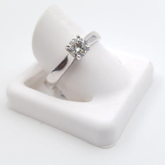 Classic Solitaire Diamond Engagement Ring in 9ct White Gold I 0.4ct total