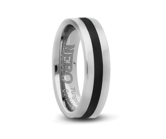 Tungsten Carbide Comfort Fit Ring 6mm