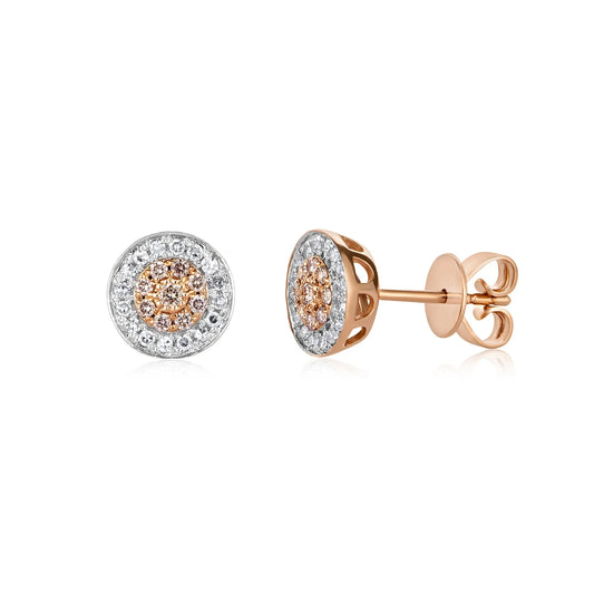 Eminence Pink Large Disc Stud Earrings