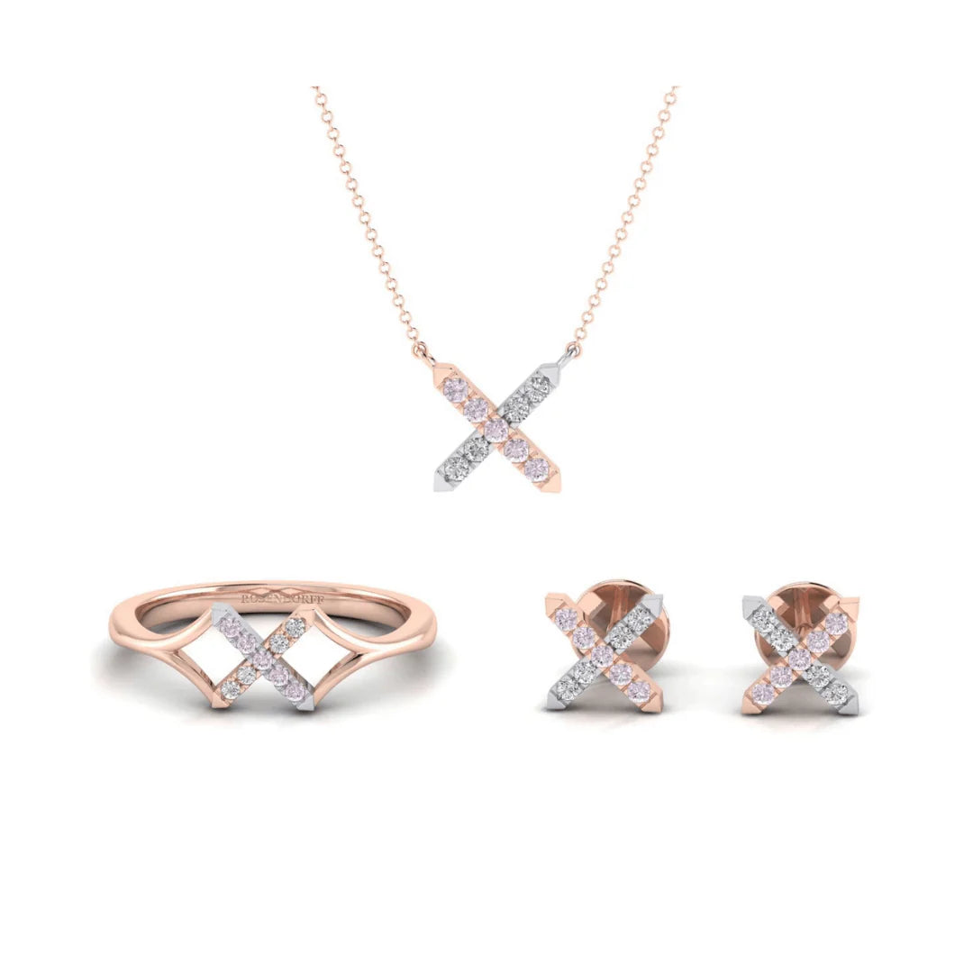 Eminence Pinks Diamond Cross Ring