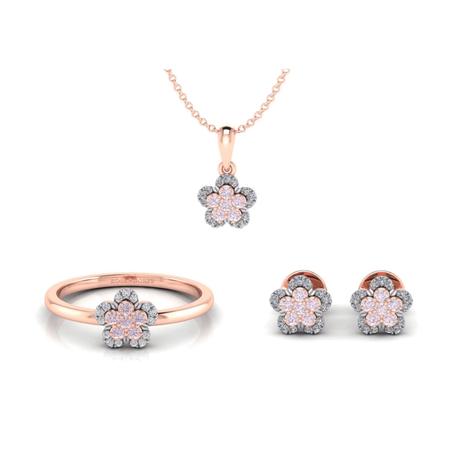 Eminence Pinks Flower Earrings