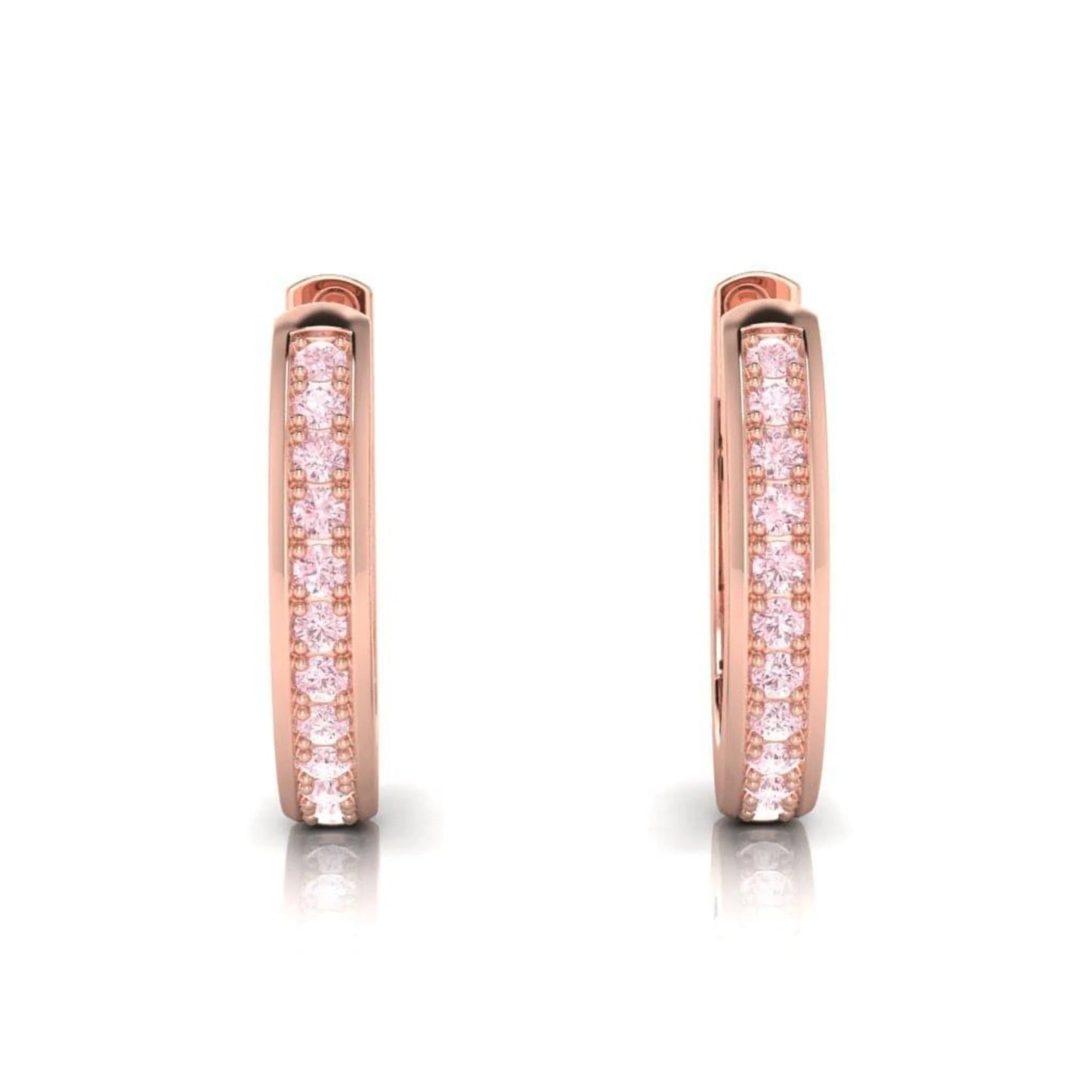 Eminence Pinks Channel Huggie Earrings
