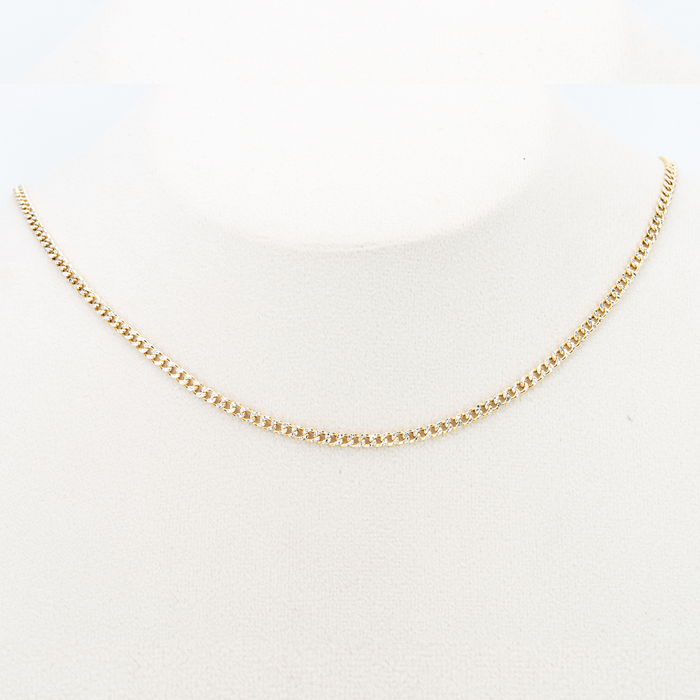 9ct Yellow gold curb link 50cm chain - 2A07421