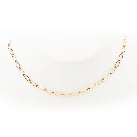 9ct Yellow gold chain link 50cm chain - 2A07210